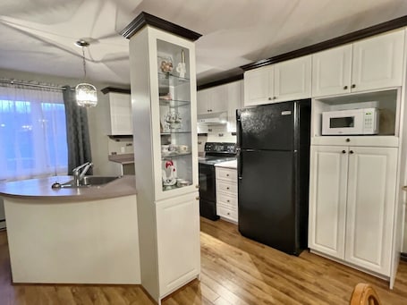 Apartment, 1 Bedroom | Private kitchen | Full-size fridge, microwave, oven, stovetop