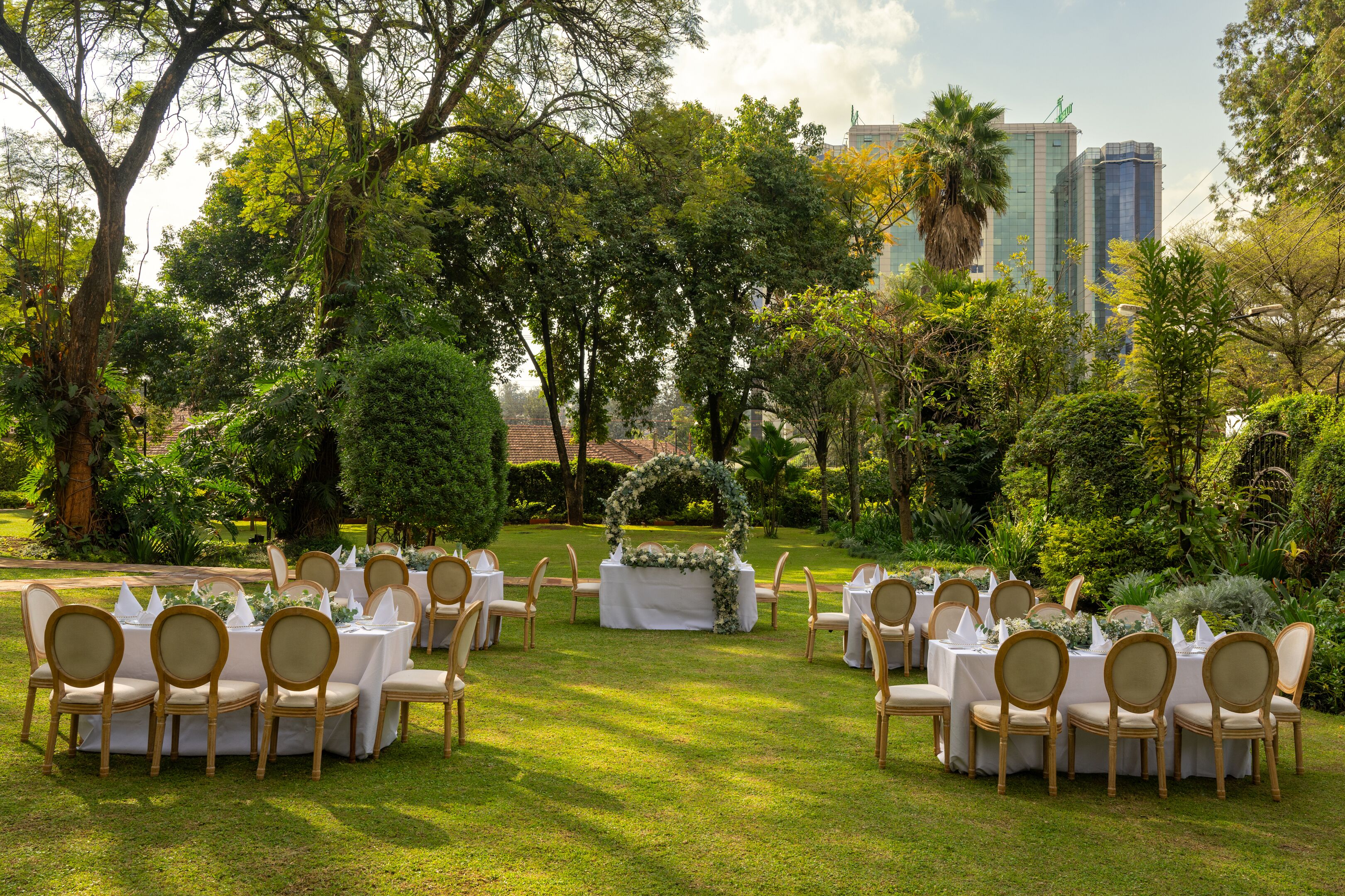 outdoor wedding area