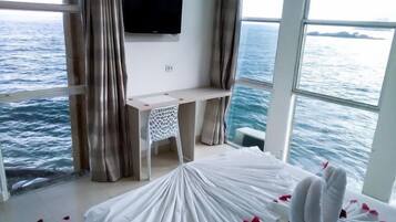 Quarto Duplo Vista Dupla para o Mar | Minibar, tende oscuranti, Wi-Fi gratuito, lenzuola