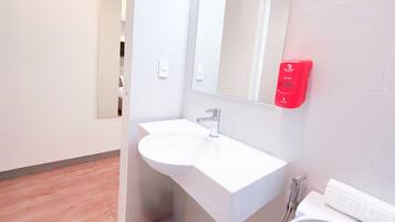 Shower, rainfall showerhead, hair dryer, bidet