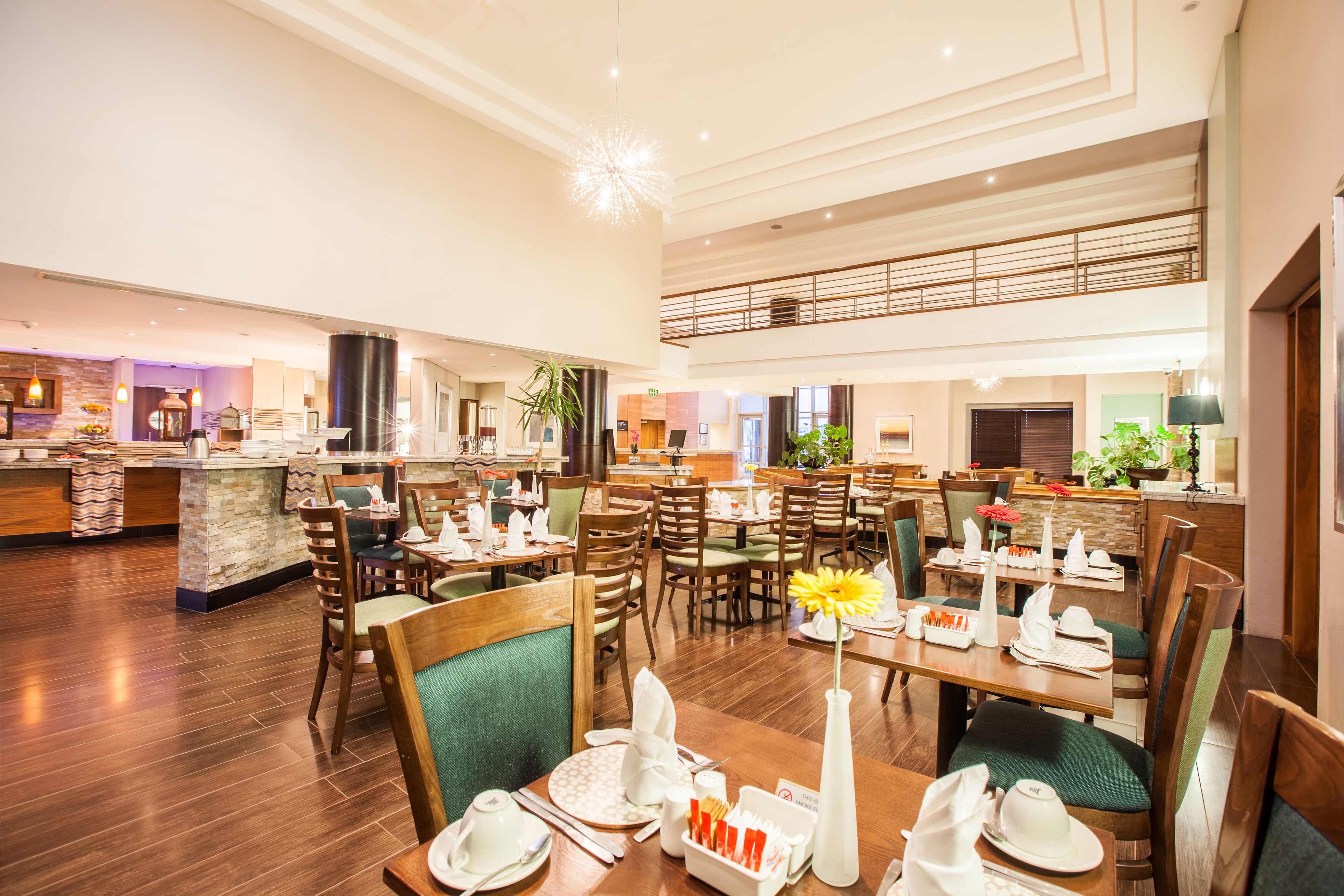 daily buffet breakfast for a fee