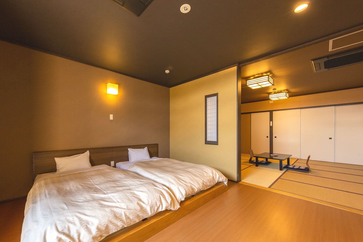 Japanese Style Room 12 tatami + 2 Beds, with Open-air bath (Dinner Menu selected at the restaurant) | In-room safe, free WiFi