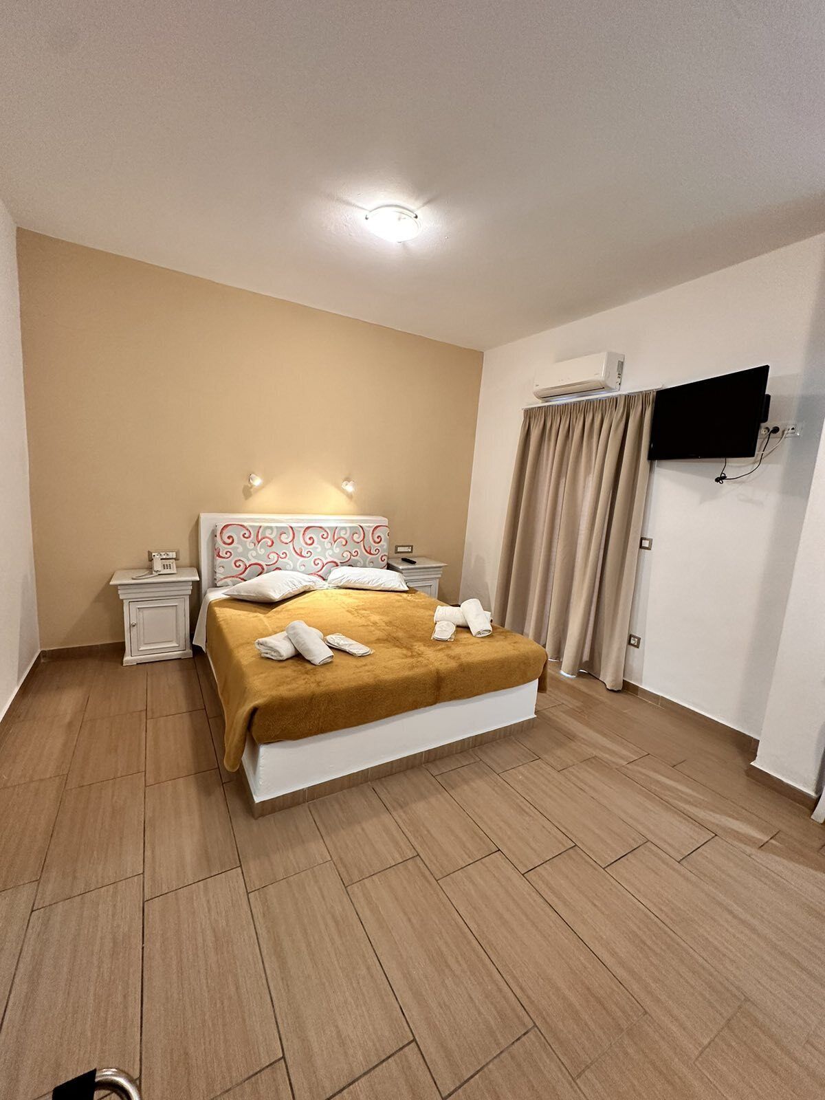 double room, pool view | in-room safe, blackout curtains, soundproofing, iron/ironing board