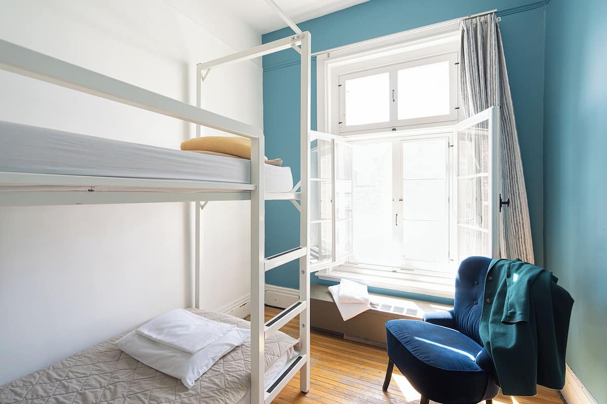 Private room with 2 single beds (shared bathrooms) | Blackout drapes, iron/ironing board, free WiFi, bed sheets