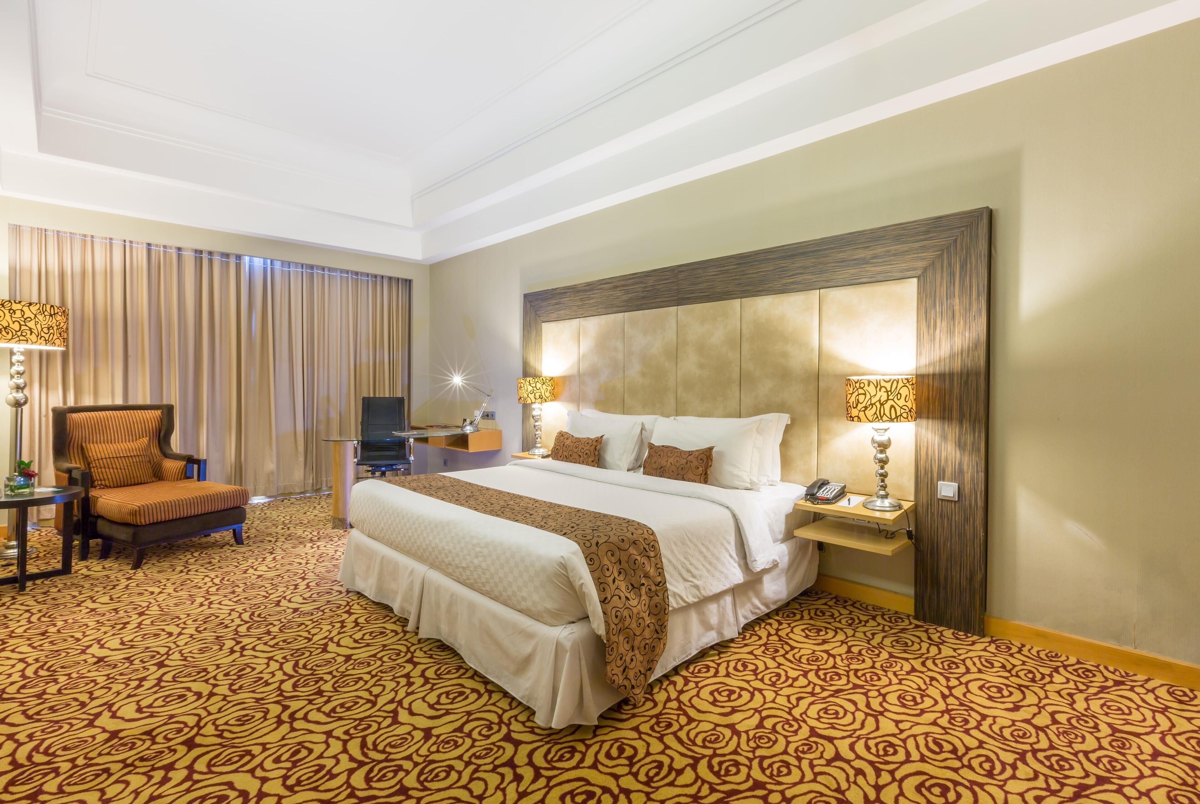 Premium bedding, minibar, in-room safe, desk