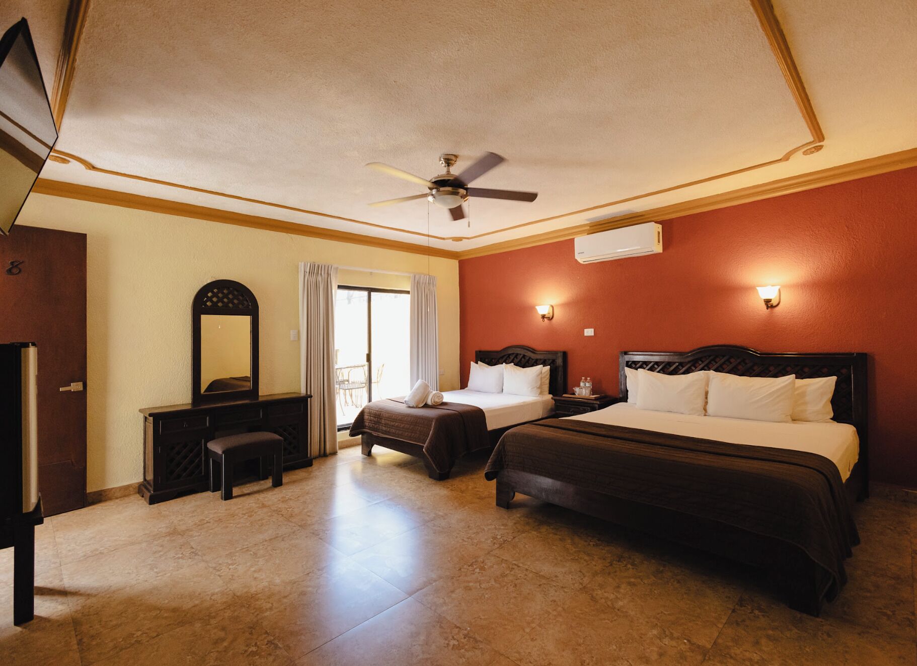 Standard Double Room, 2 Queen Beds | Individually furnished, iron/ironing board, free WiFi, bed sheets