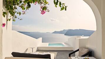 Phòng Suite trăng mật, bồn tắm thủy lực, quang cảnh biển | Hiên