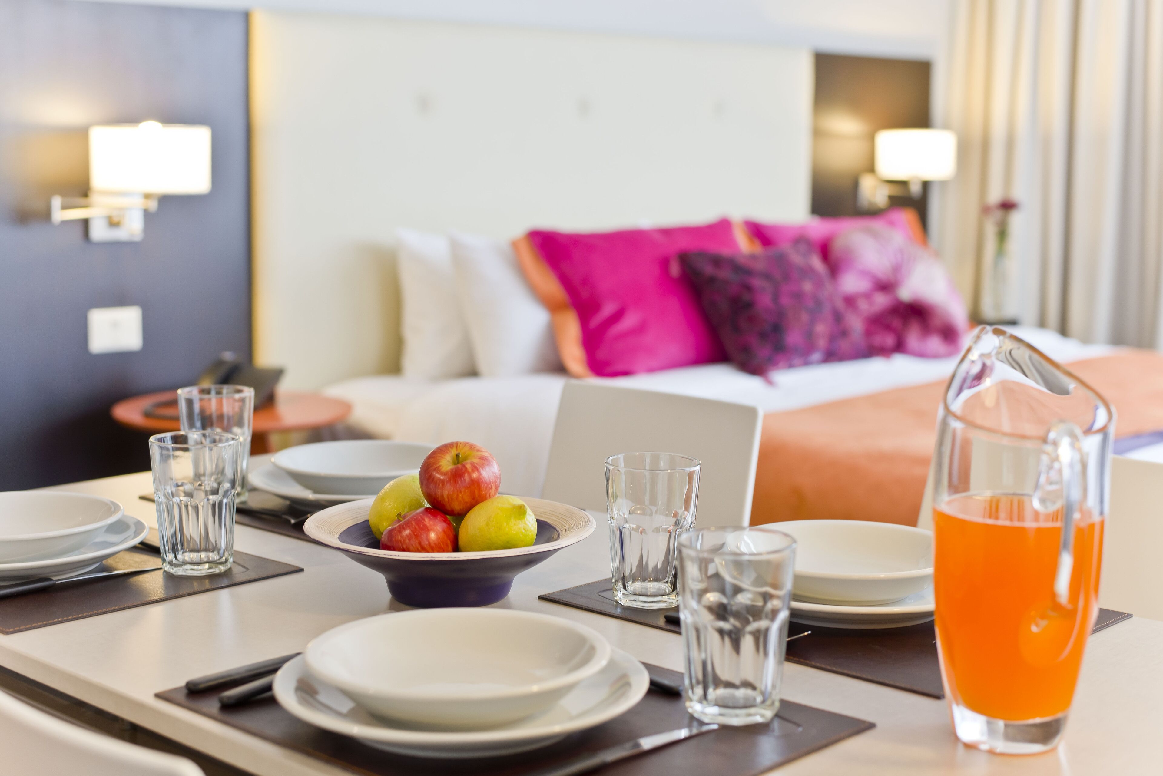 Egyptian cotton sheets, premium bedding, down duvets, pillow-top beds