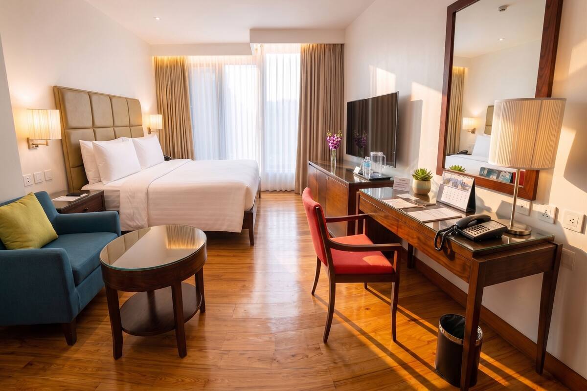 Superior Room, 1 King Bed | In-room safe, desk, blackout drapes, iron/ironing board