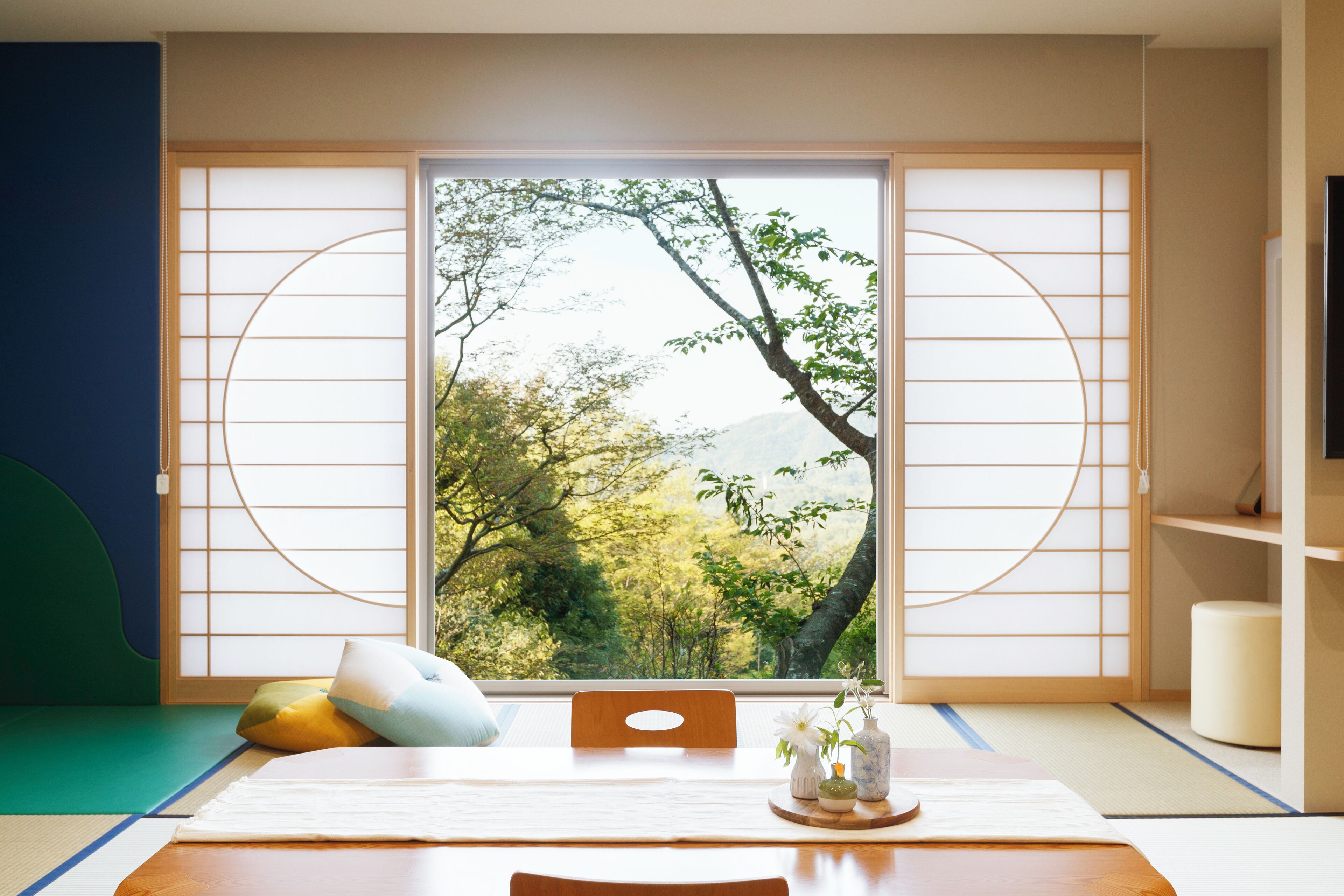 Sora Japanese Style Family Suite Room with Open-Air Golden Hot Springs | Down duvets, in-room safe, blackout curtains, iron/ironing board