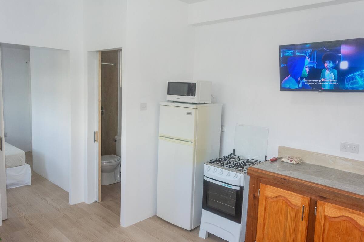Cleopatra 1-Bedroom Apt-8 | 私人廚房 | 大型雪櫃/冰箱、微波爐、焗爐、爐具