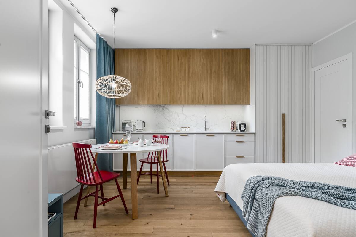 Studio Apartment (Porto - 7  Czyzewskiego Street) | 전용 간이 주방 | 에스프레소 메이커, 커피/티 메이커, 냉장고, 쿡탑