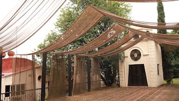 Área externa para casamento