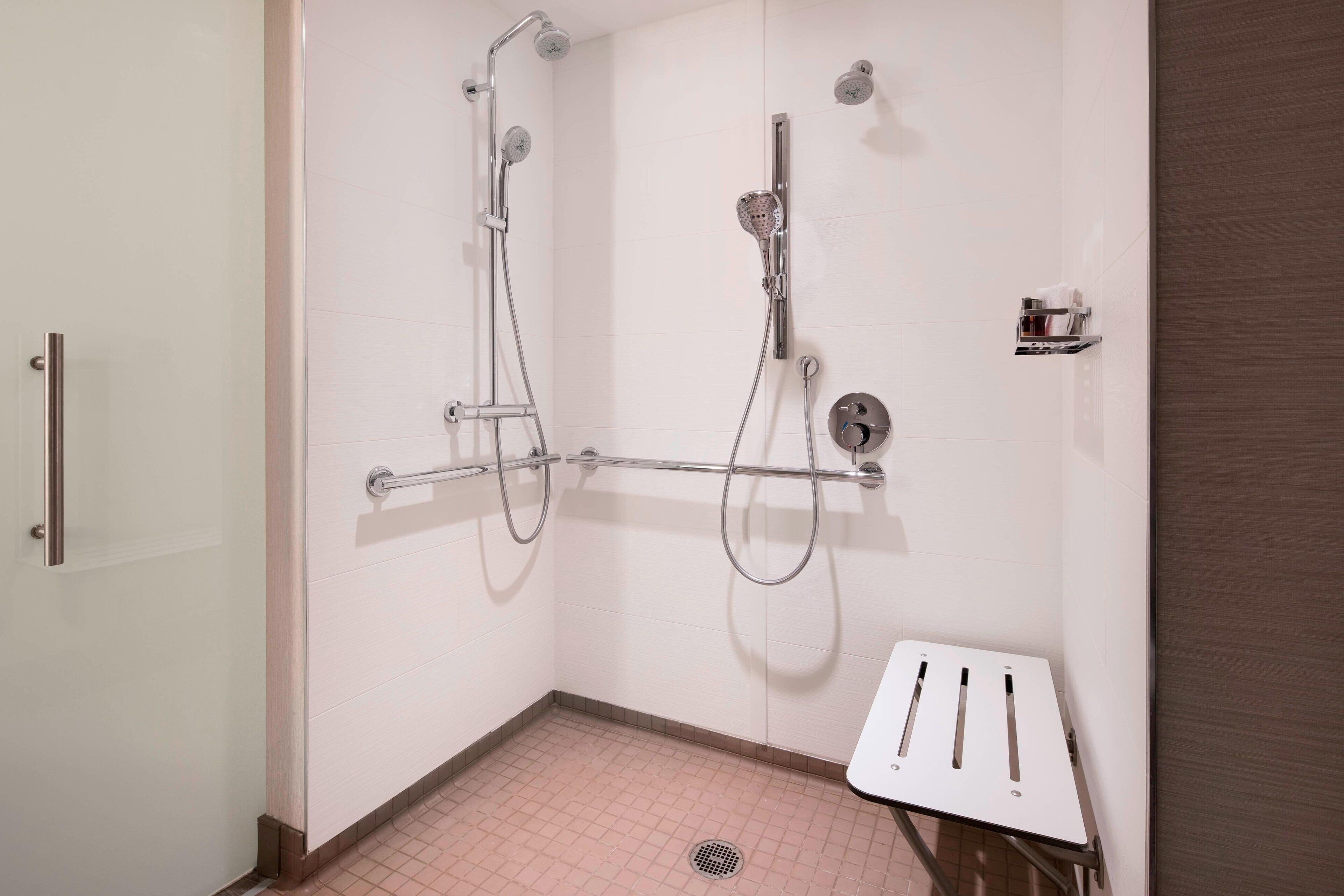 eco-friendly toiletries, hair dryer, slippers, towels