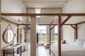 Supérieure avec grand lit et vue, Pavillon Le Clos | Literie de qualité supérieure, couette en duvet d'oie