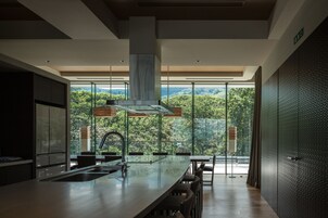 Penthouse, 4 Bedrooms | Private kitchen | Fridge, coffee/tea maker, electric kettle