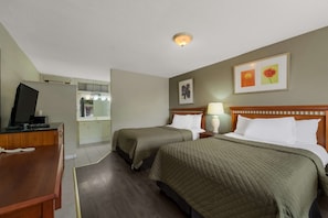 Room, 2 Double Beds | Desk, free WiFi, bed sheets, alarm clocks