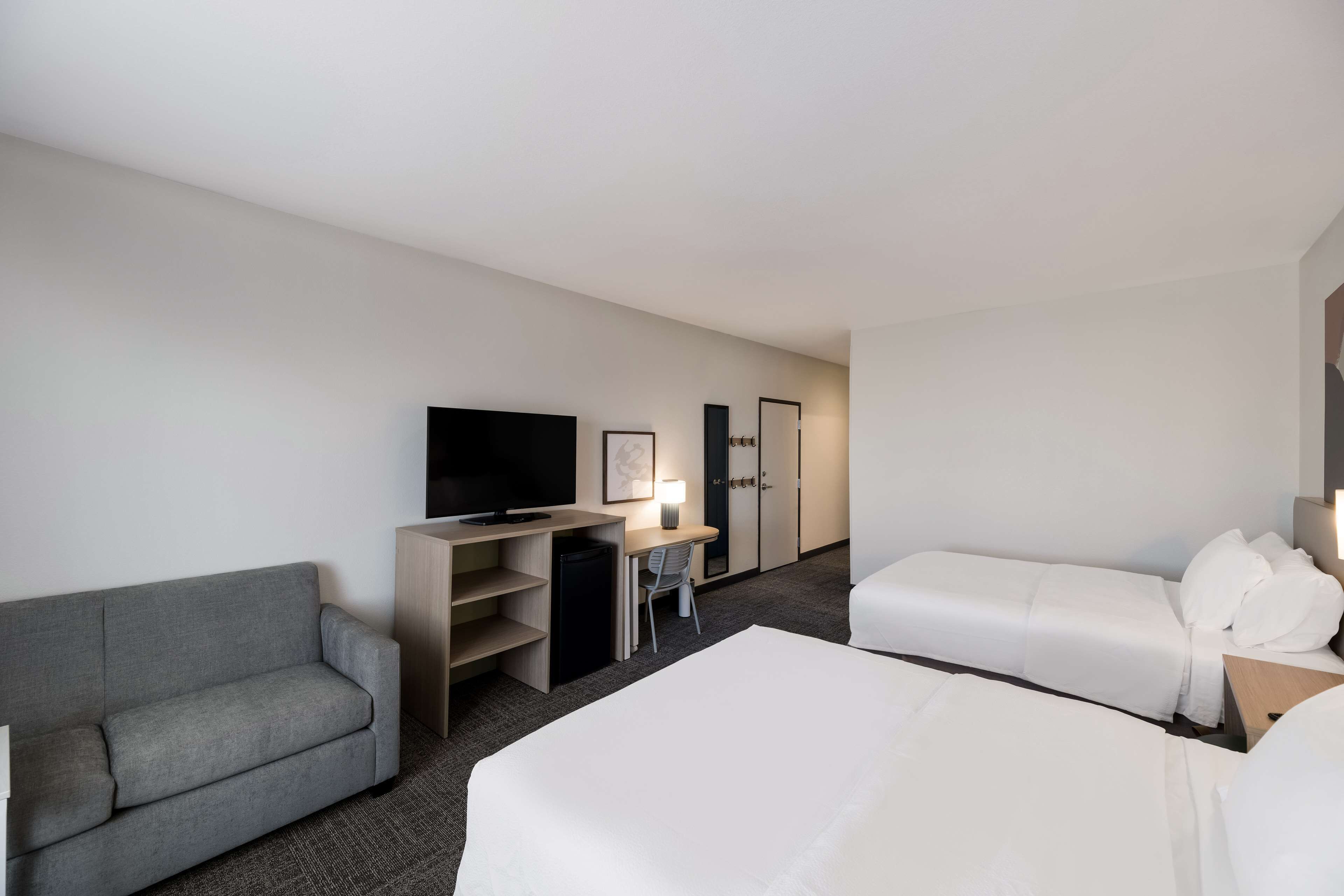 room, 2 queen beds, accessible, bathtub | living area | flat-screen tv