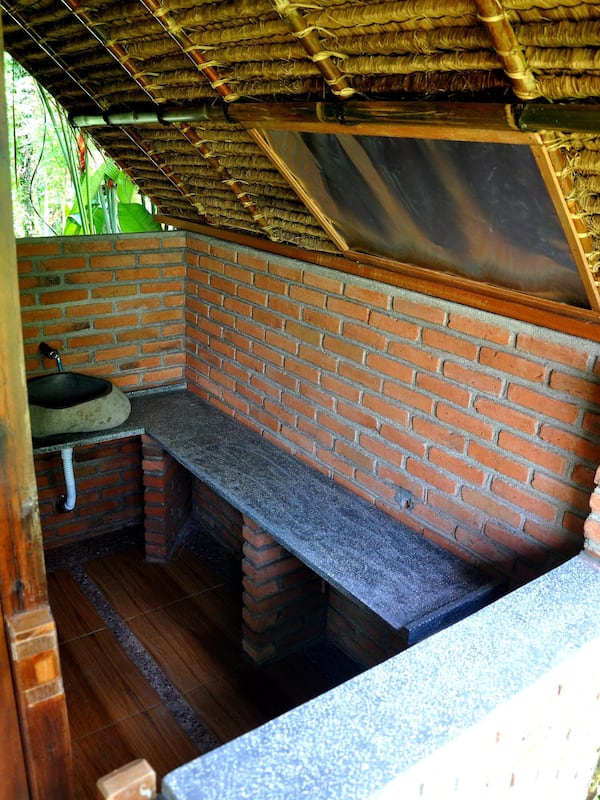 Wooden One-Bedroom Cottage with Rice Field View | Private kitchen | Mini-fridge, coffee/tea maker, electric kettle