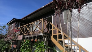 Alpehytte, 3 soverom, balkong, fjellutsikt | Terrasse/patio