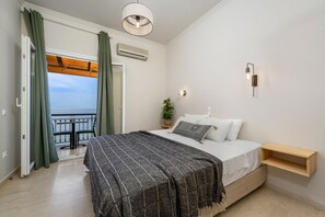 Deluxe Double Room, Balcony, Sea View | Memory-foam beds, desk, soundproofing, iron/ironing board - Batelo Boutique Hotel - Adults Only (Corfu)