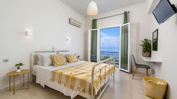 Deluxe Apartment, 2 Bedrooms, Terrace, Sea View | Memory-foam beds, desk, soundproofing, iron/ironing board