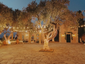 Outdoor wedding area