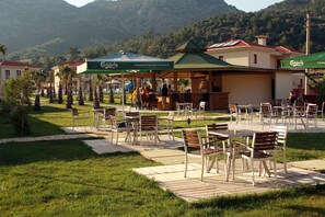 Breakfast, lunch, dinner served; international cuisine, garden views