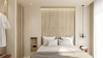 Frette Italian sheets, in-room safe, blackout curtains, soundproofing