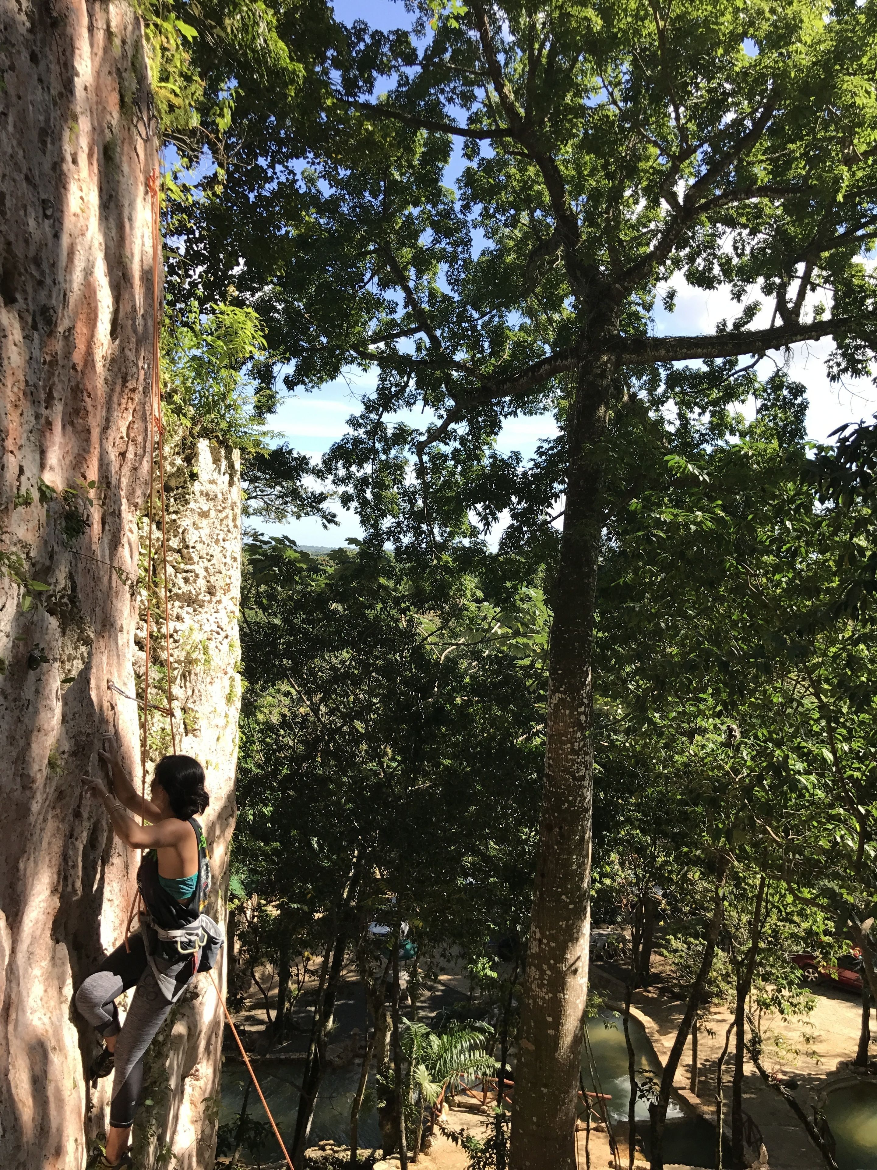 outdoor rock climbing