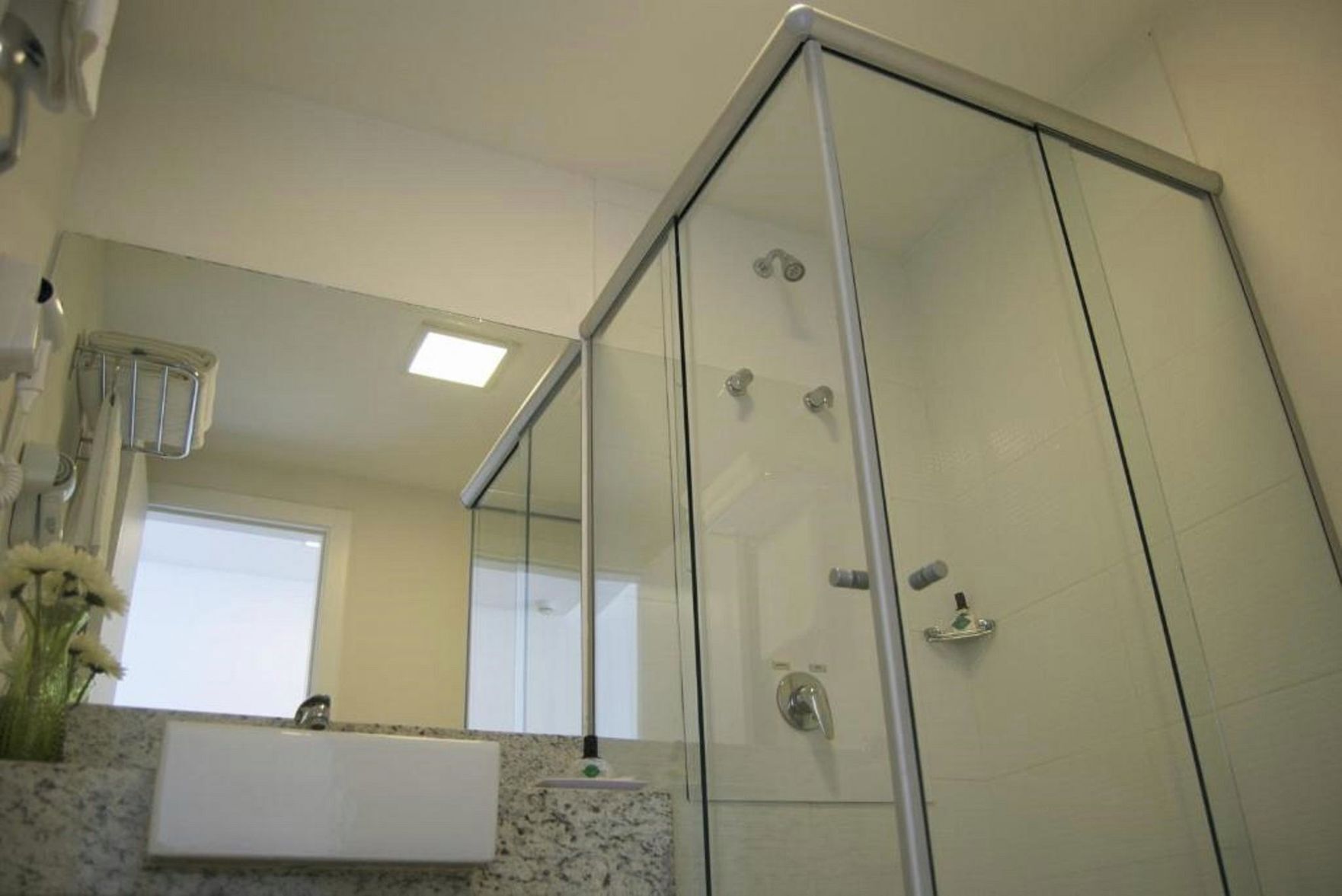 Bathroom | Shower, hair dryer, towels