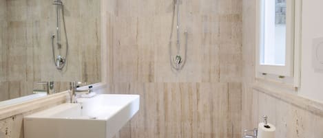 Room | Bathroom | Designer toiletries, hair dryer, bidet, towels