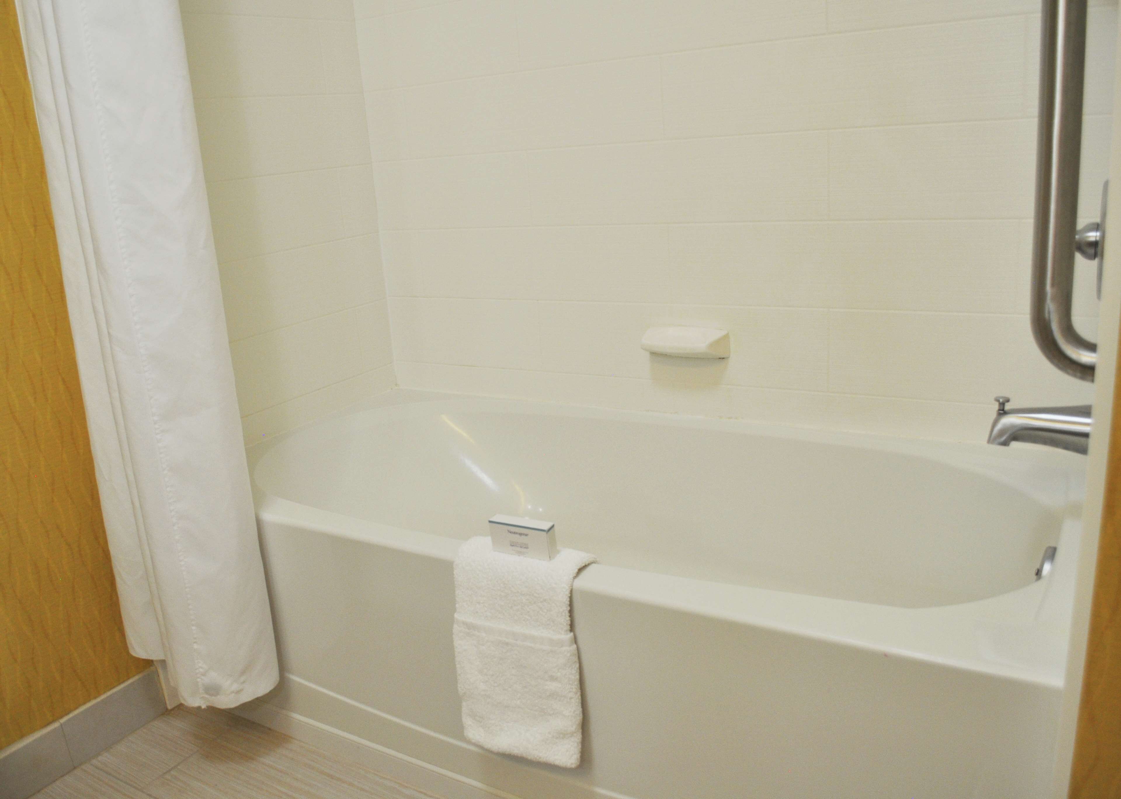 free toiletries, hair dryer, towels