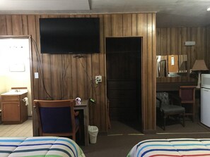 Double Room, 2 Queen Beds, Non Smoking | Desk, free WiFi, bed sheets - White Pine Motel (Ely)