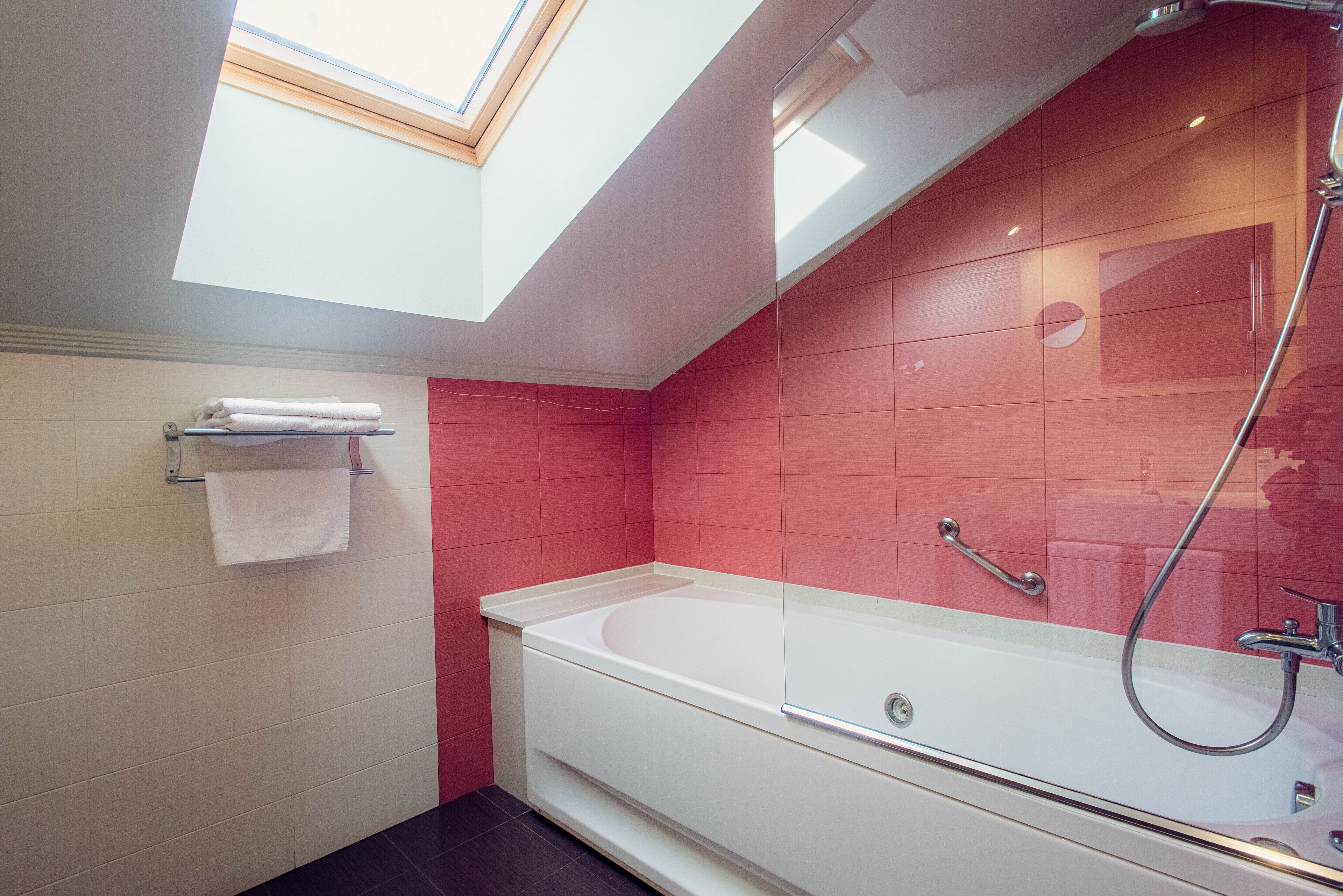 hair dryer, bathrobes, towels, soap