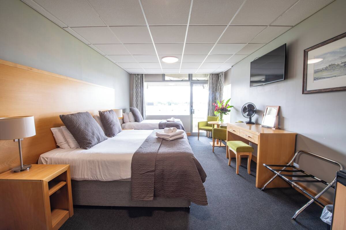 Family Double or Twin Room, 1 Bedroom, Accessible | Egyptian cotton sheets, desk, blackout drapes, iron/ironing board