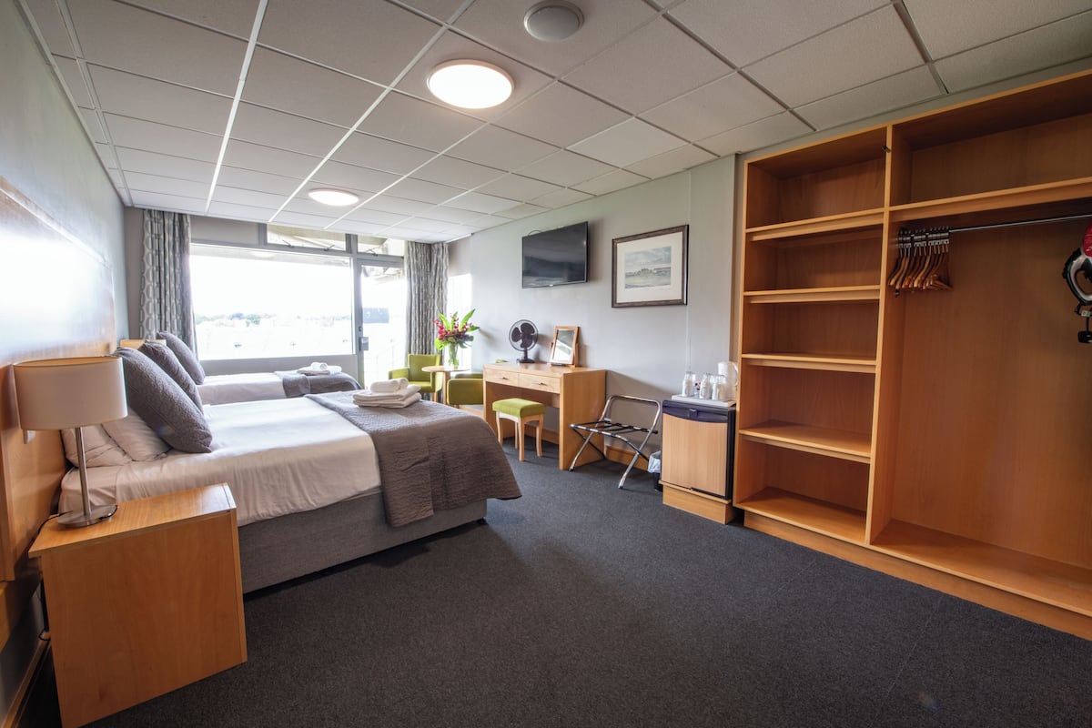 Family Double or Twin Room, 1 Bedroom, Accessible | Egyptian cotton sheets, desk, blackout drapes, iron/ironing board