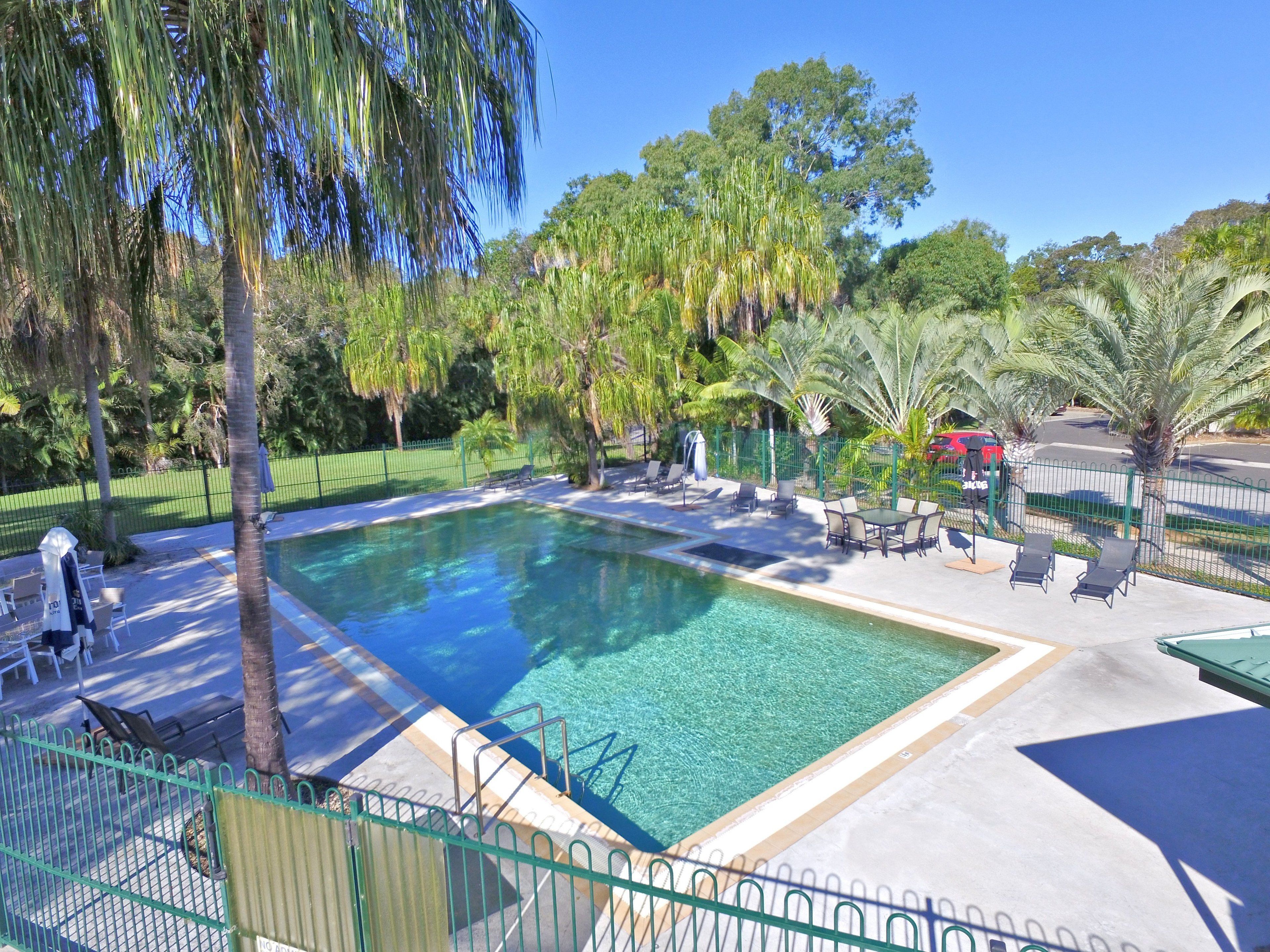 2 outdoor pools, pool umbrellas, pool loungers