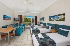 Family Studio | Individually decorated, individually furnished, free WiFi, bed sheets - Sandcastles 1770 Motel & Resort (Agnes Water)