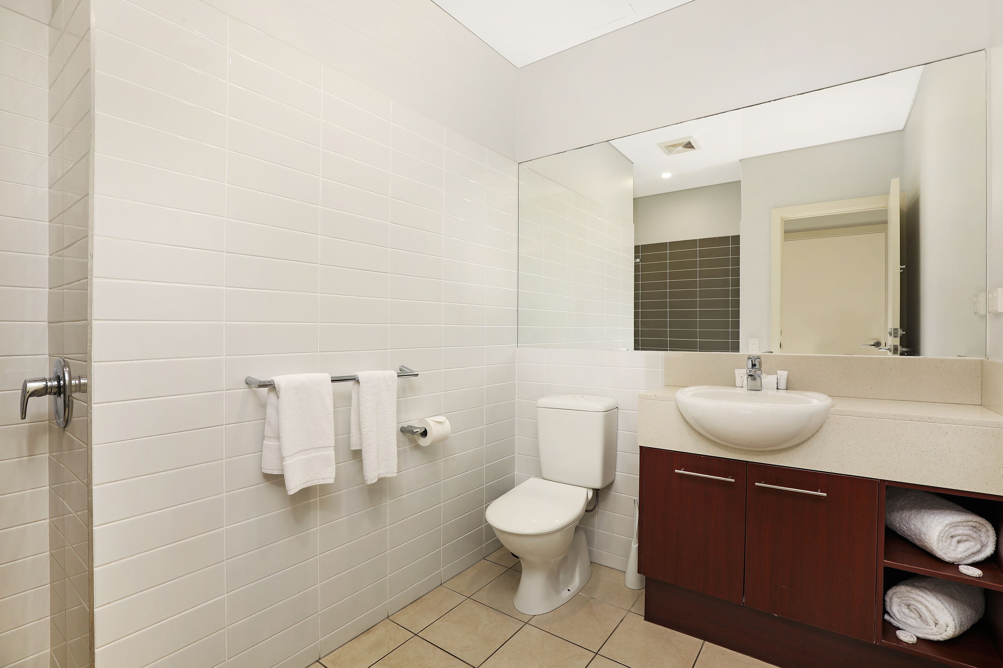 free toiletries, hair dryer, towels