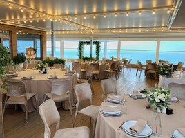 Outdoor banquet area