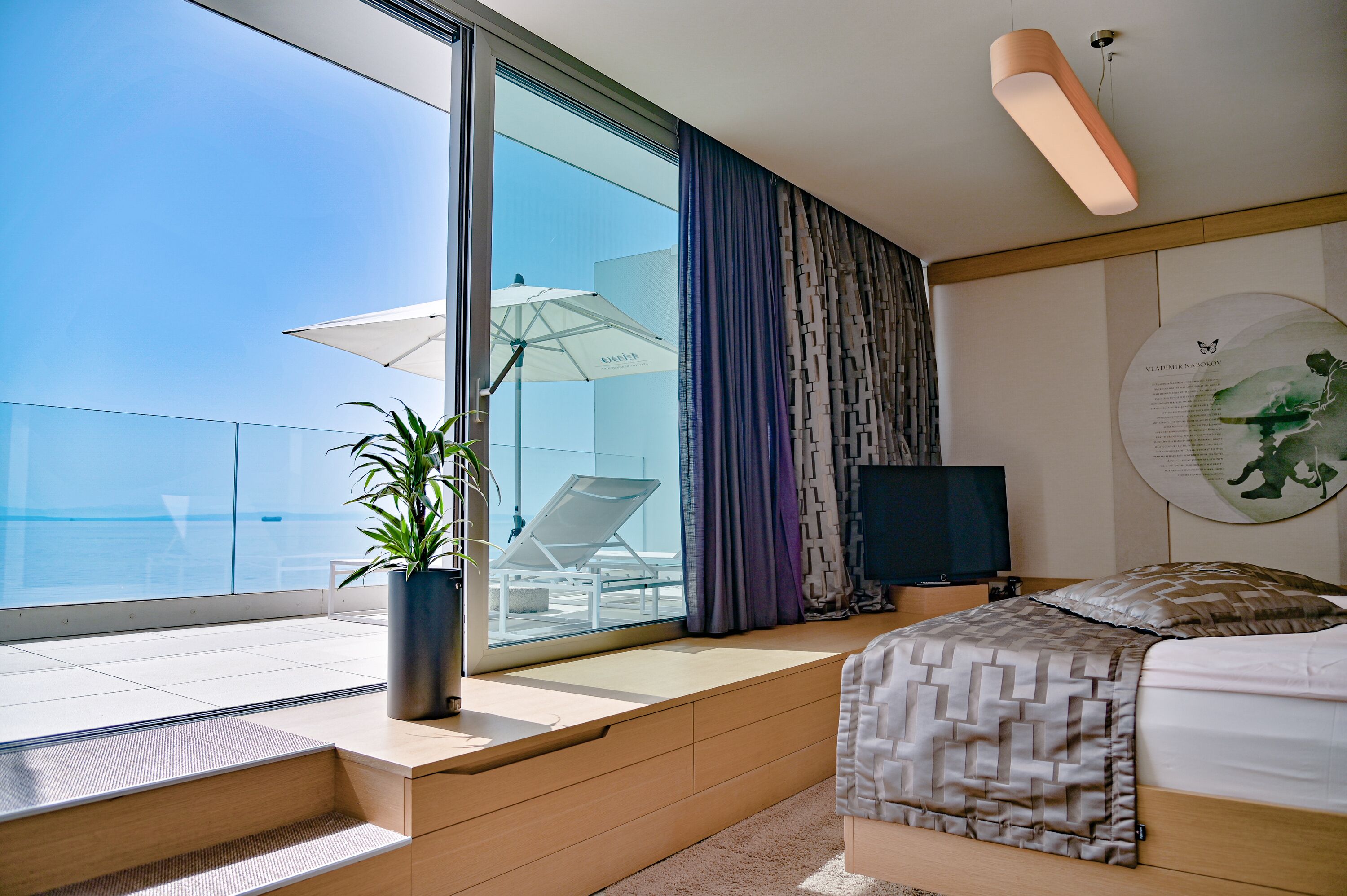 deluxe double room, jetted tub, sea view | terrace/patio
