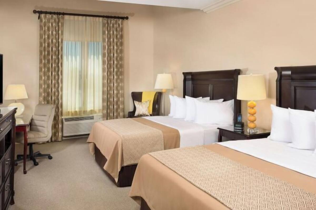 Premium bedding, down duvets, pillow-top beds, desk
