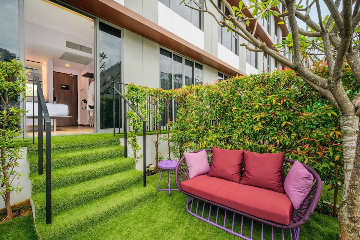 Double Room, 1 Double Bed, Terrace | In-room safe, desk, laptop workspace, iron/ironing board