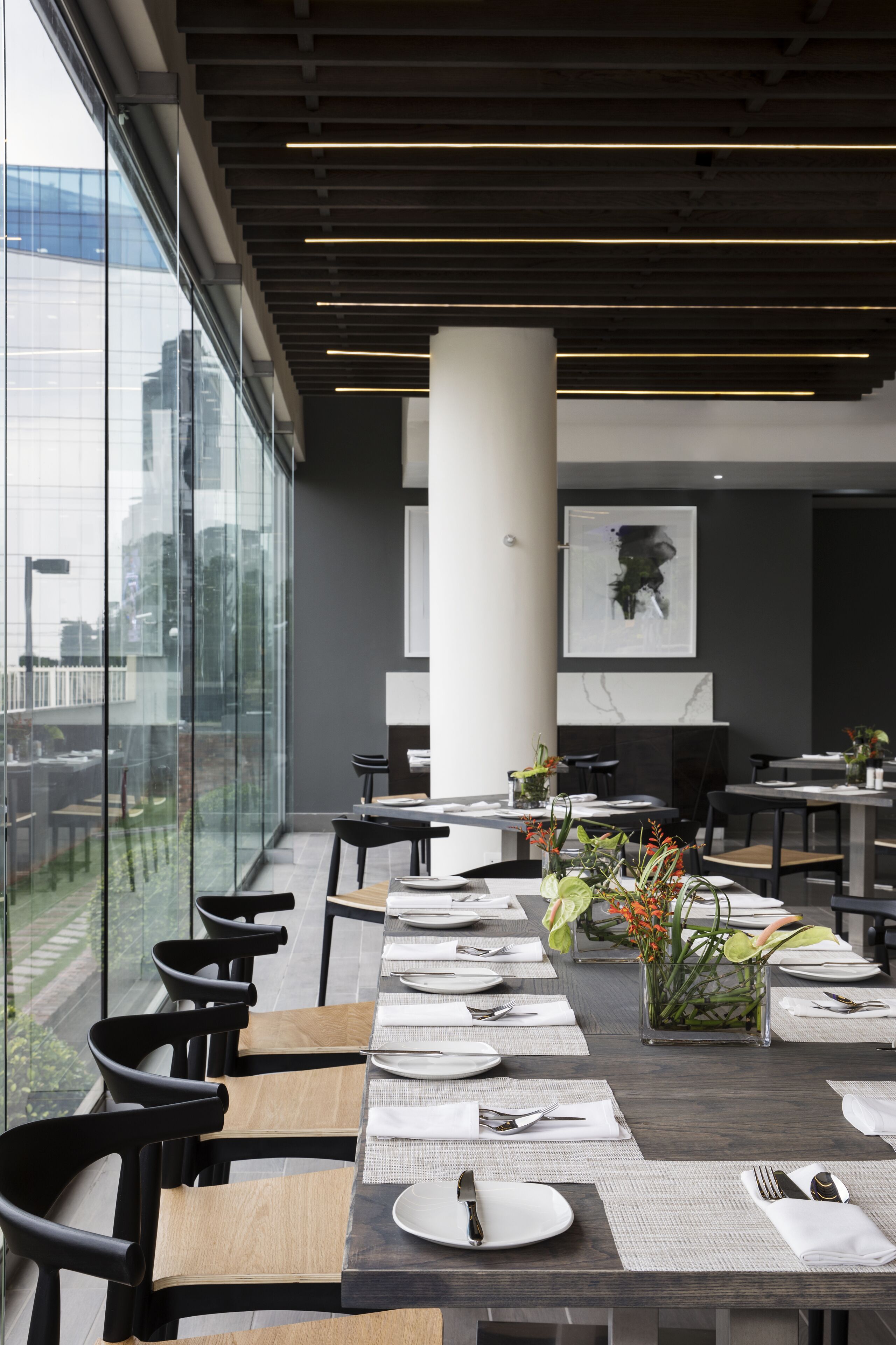 breakfast, lunch, dinner served; fusion cuisine, pool views