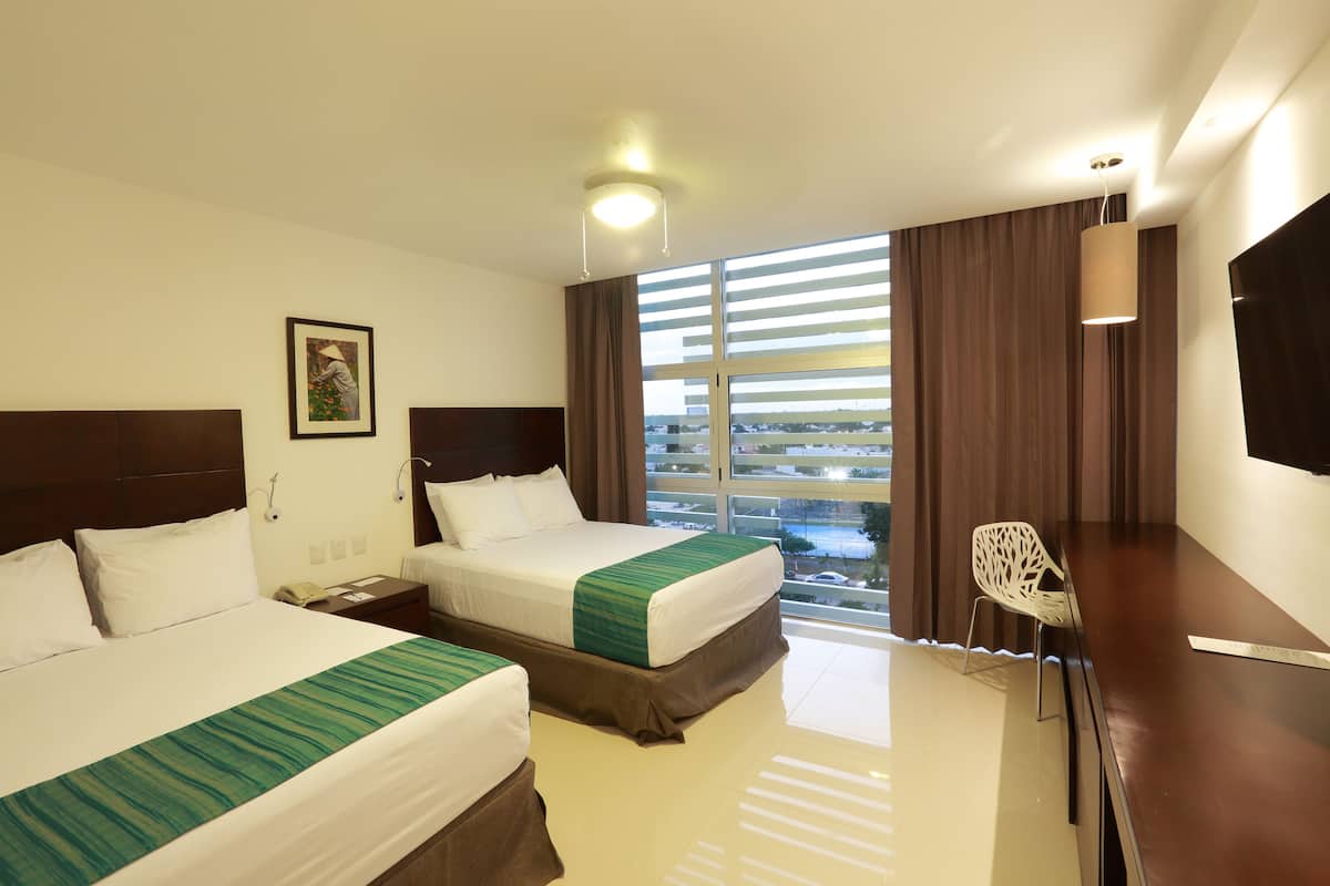 executive room, 2 double beds, refrigerator, garden view | 1 bedroom, minibar, in-room safe, desk