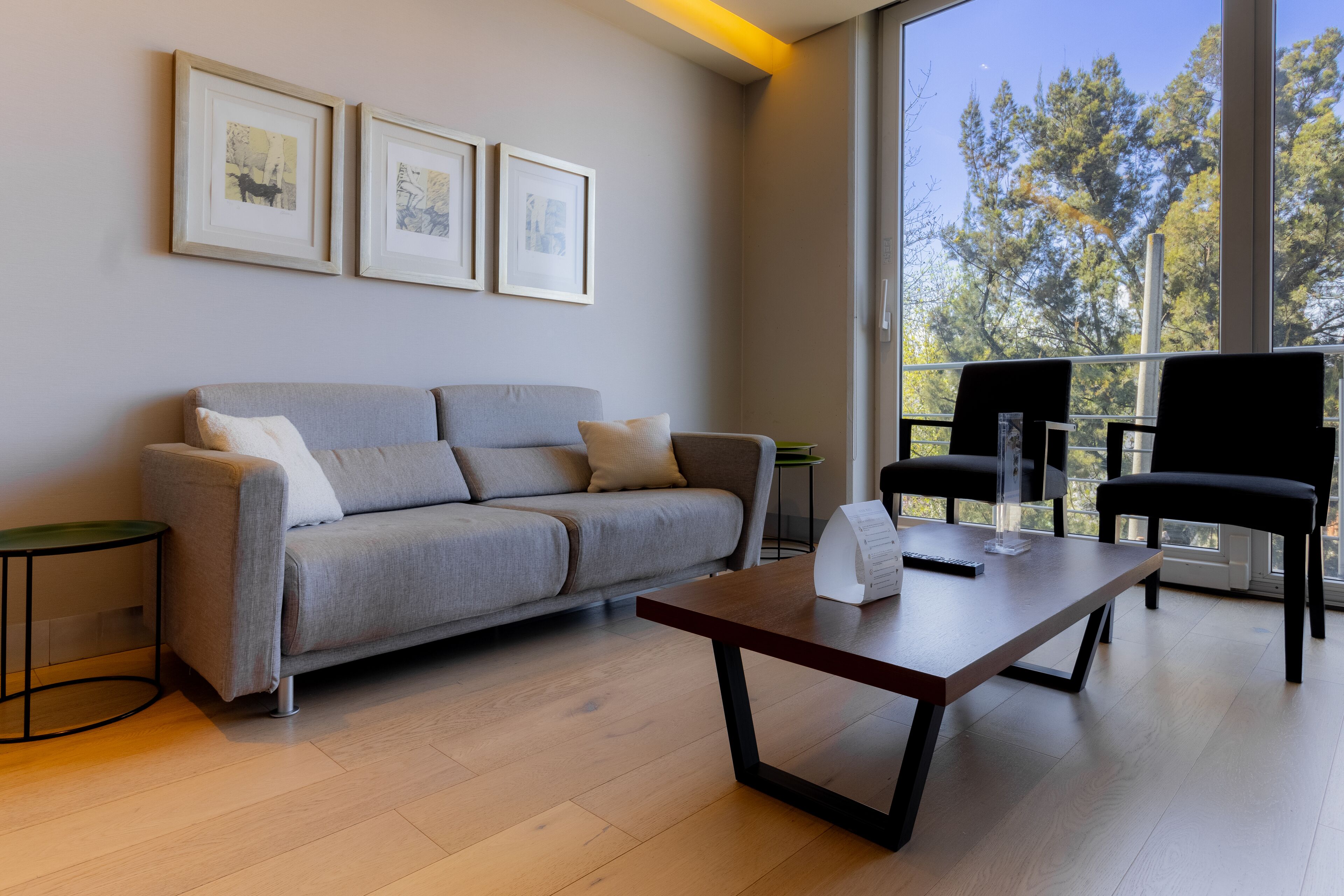 Deluxe Suite | Living area | 39-inch flat-screen TV with cable channels, TV