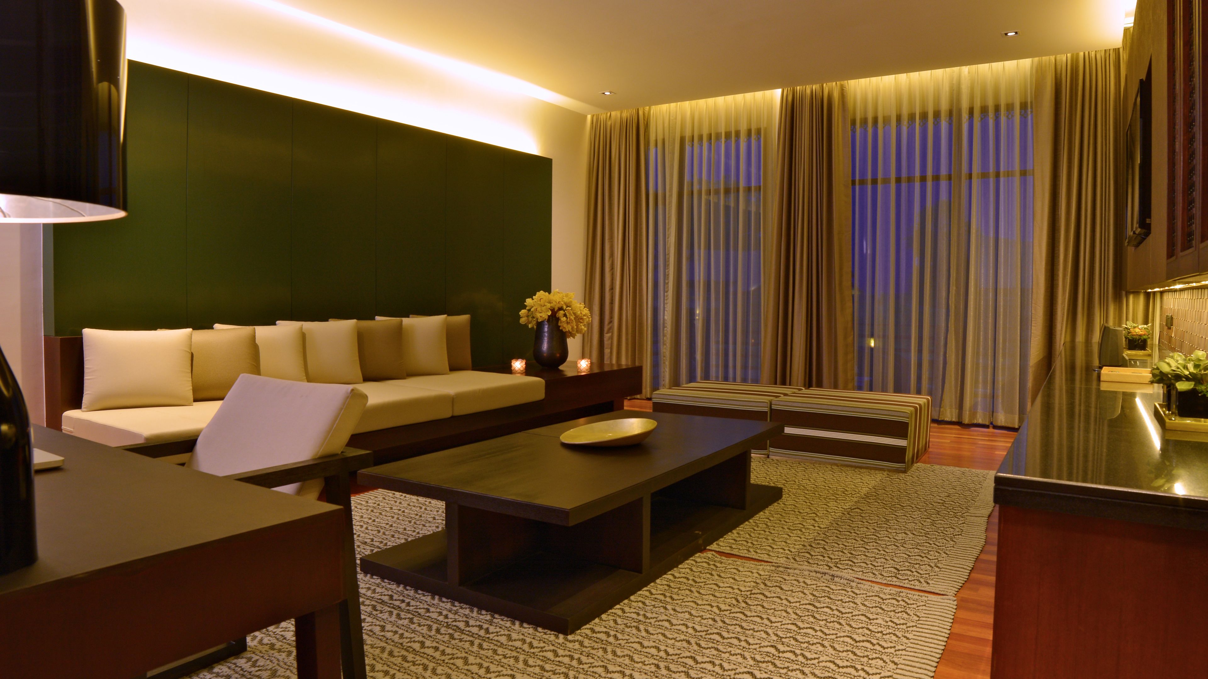 executive villa, 1 bedroom | living area | 32-inch lcd tv with satellite channels, tv