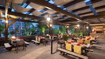 Espace banquet en plein air