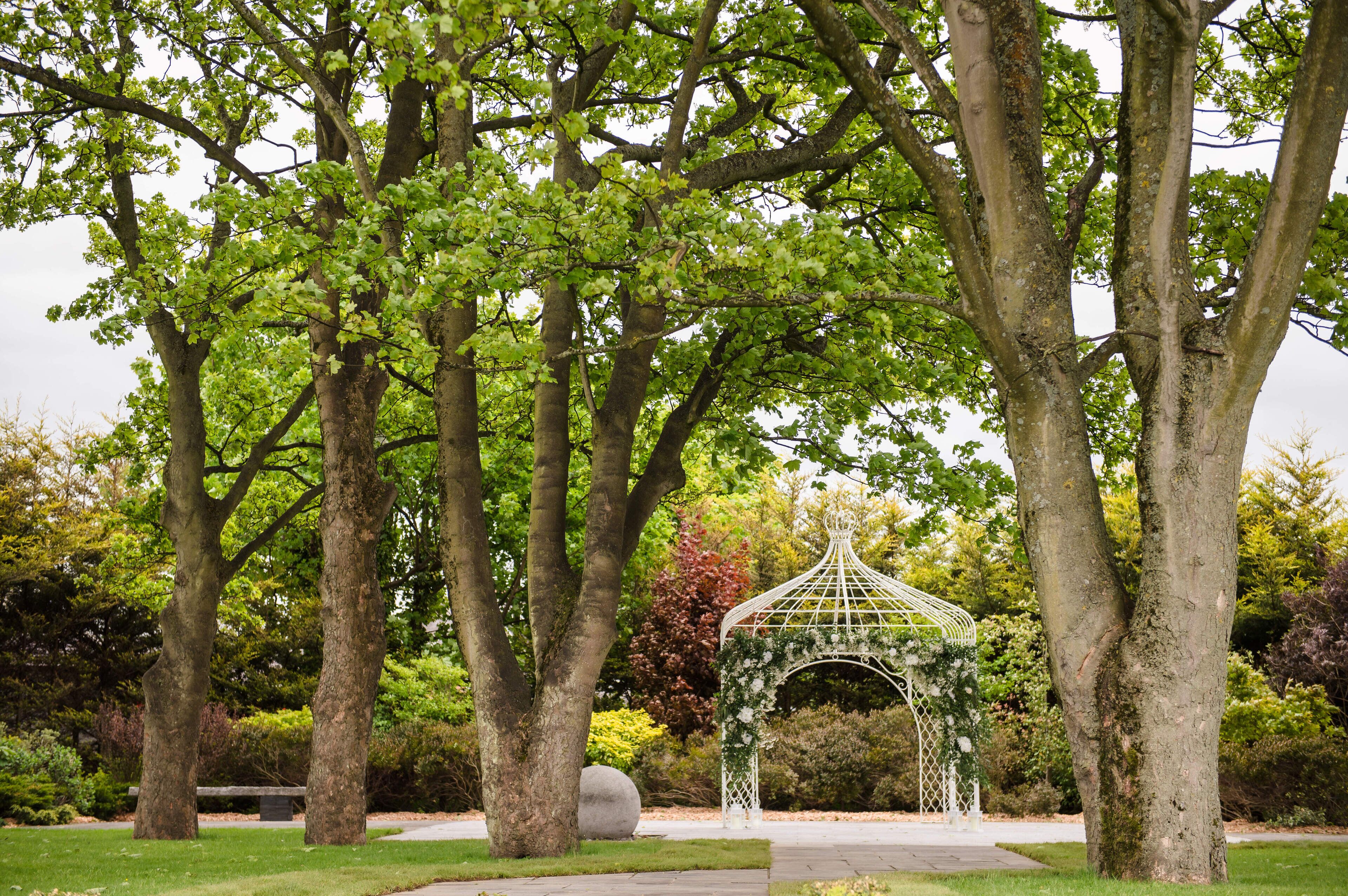 outdoor wedding area